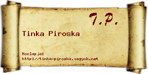 Tinka Piroska névjegykártya