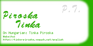 piroska tinka business card